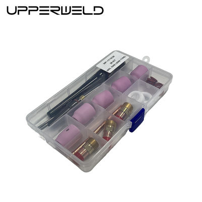 UPPERWELD 29PCS TIG 용접 전등 액세서리와 가스 렌즈로 완벽한 TIG 용접을 달성하십시오.