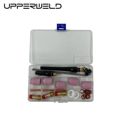 UPPERWELD 29PCS TIG 용접 전등 액세서리와 가스 렌즈로 완벽한 TIG 용접을 달성하십시오.