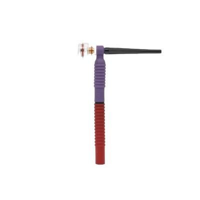 보라색 구리 컵버 및 플라스틱 상단 WT125FL 유연 TIG 용접 전구 머리 공기 냉각